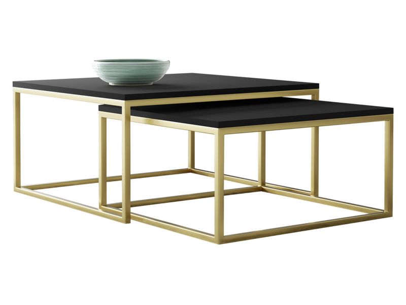 Stolik kawowy MIRJAN 24 Dual złoty/czarny molet 1 szt.
