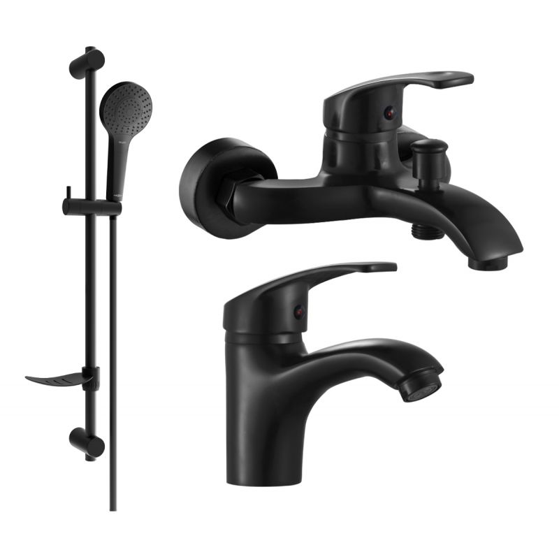 Zestaw wannowy Mexen Fabia czarny 746503DF05-70 1 szt.