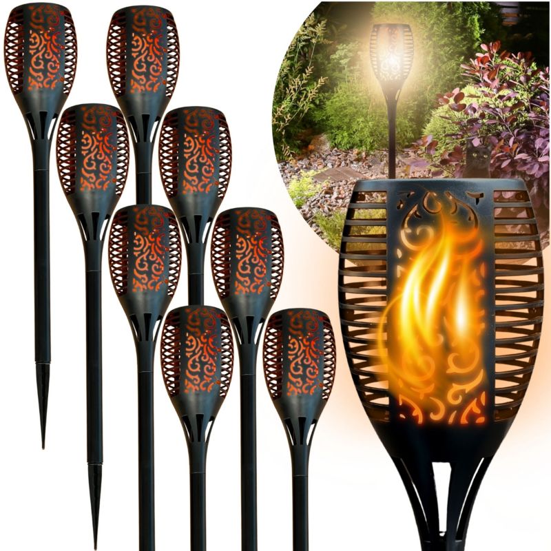 Lampa Solarna Pochodnia Blixtar B-S-LAMP-FLAME-PRO-8X 96 LED IP65 8 szt.