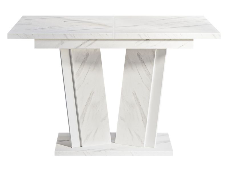 Stół rozkładany MIRJAN 24 Doha II marmur bianco/biały 1 szt.
