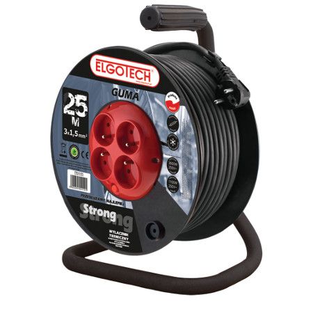 Przedłużacz bębnowy Elgotech Strong 4 gniazda schuko 20 m 1 szt.