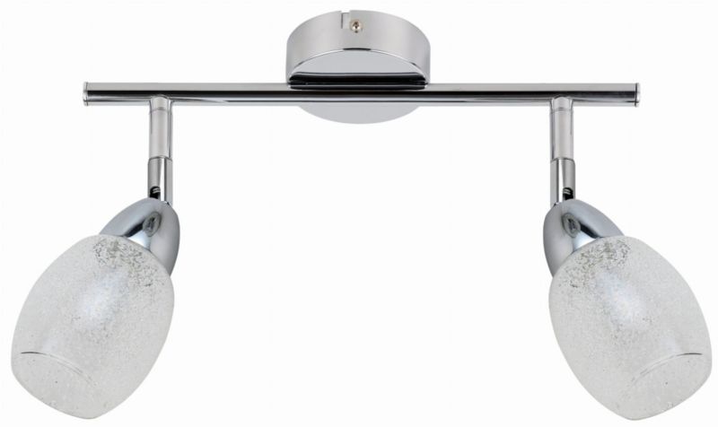 Lampa sufitowa Candellux Rico transparentna-chromowana wym: 21 x 40 x 9 cm wbudowany LED 12W 1 szt.