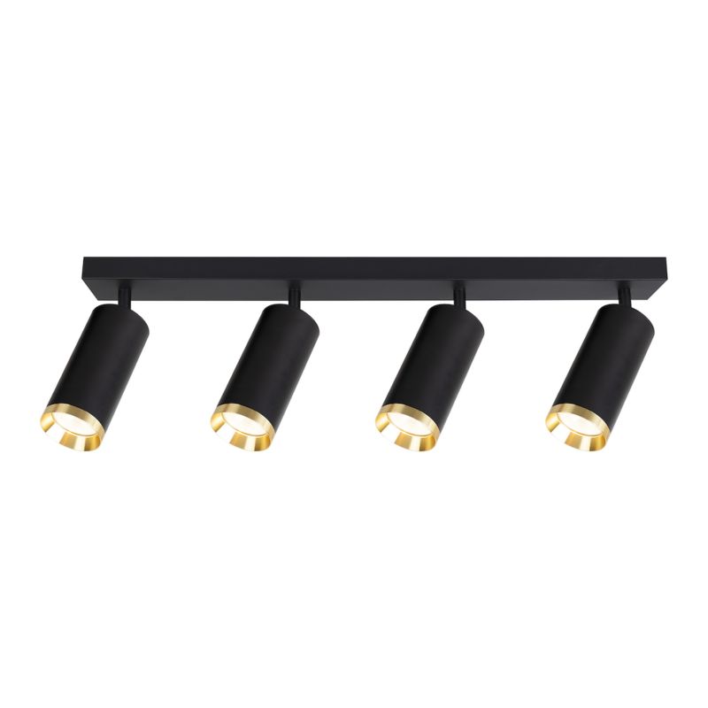 Spot Milagro Mica 4 x GU10 czarny / złoty