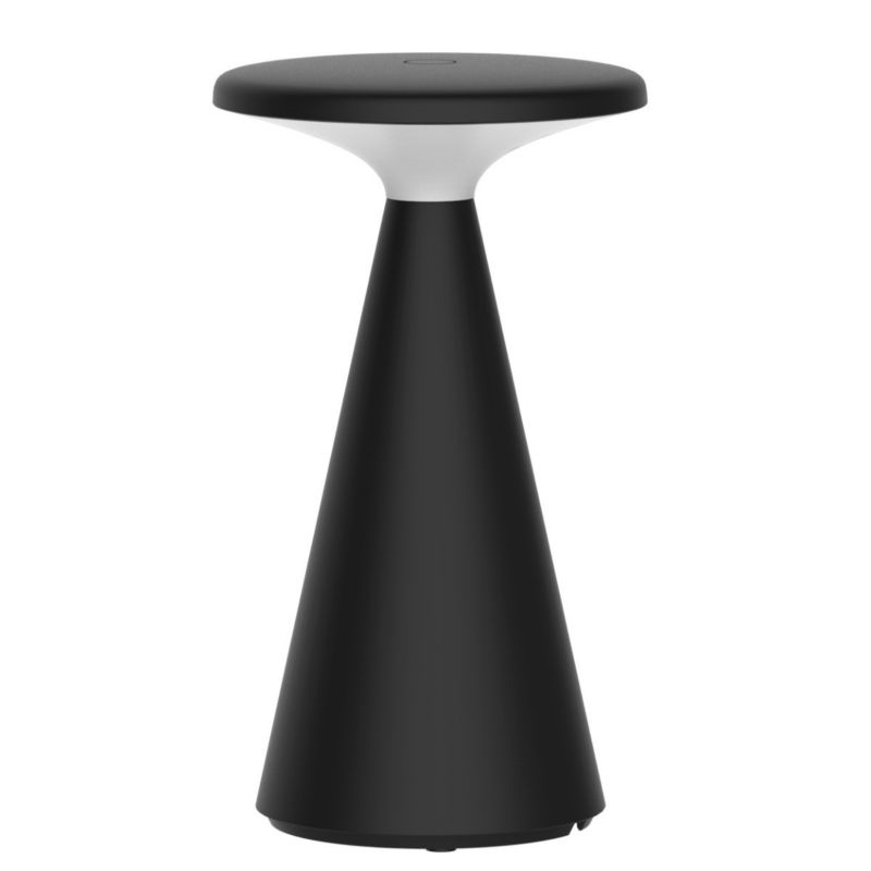 Lampka stołowa Polux Paros czarno-biała LED 1.8W 2700K 160lm akumulator IP44 wym: 20.3 x 11.5 x 11.5 cm tworzywo sztuczne - 1 szt.