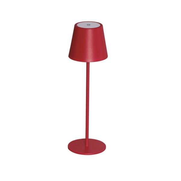 Lampka stołowa Kanlux Inita czerwono-biała LED 1.2W 3000K 165lm bezprzewodowa IP54 wym: 36 x 11 x 11 cm metal - 1 szt.