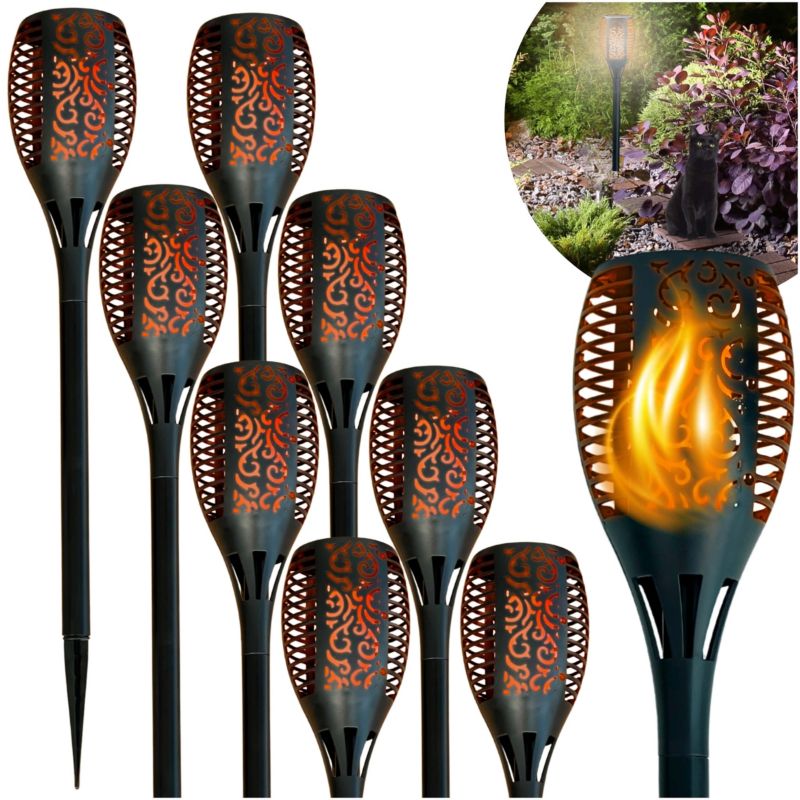 Lampa Solarna Pochodnia Blixtar B-S-LAMP-FLAME-8X 33 LED IP65 8 szt