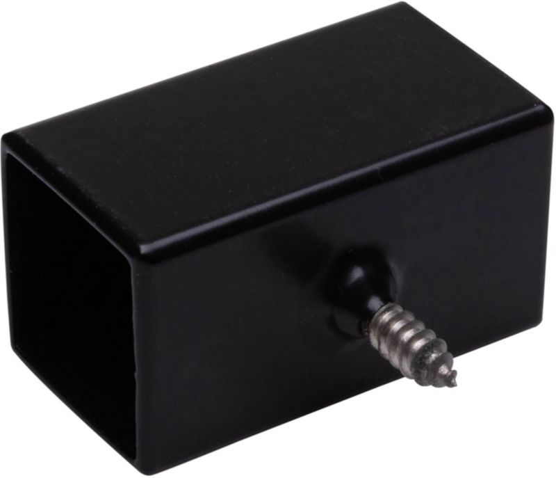 Uchwyt boczny tralki Kornik 22 x 22 mm czarny