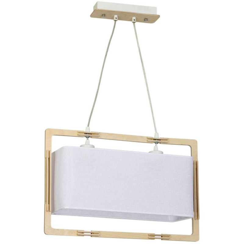Lampa sufitowa wisząca Aldex Loki biała wym: 80 x 50 x 14 cm 2xE27 x 60W 1 szt.