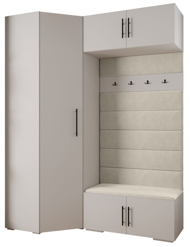 Garderoba do przedpokoju Abiks INOVA 3 Z21 biały+czarny+manila02 1 szt.