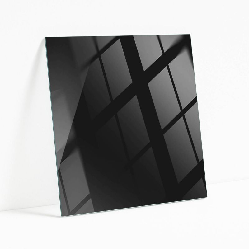 Blat Szklany z Nadrukiem Wallfluent 50x50 cm Czerń bez wzorów 1 szt.