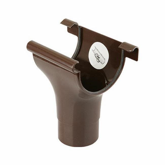 Wylot rynny Marley średnica 12,5 / 10,5 cm brązowy