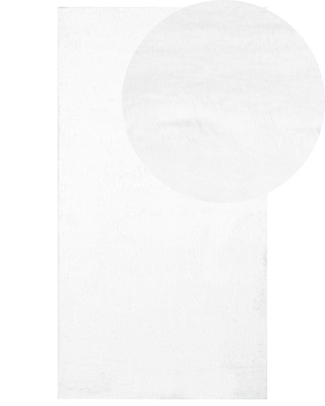 Dywan sztuczne futro królika 80 x 150 cm biały Mirpur 1 szt.