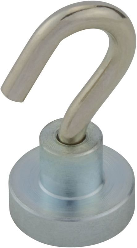 Magnes neodymowy Stahl 16 x 4,5 mm okrągły z hakiem M4 2 szt.