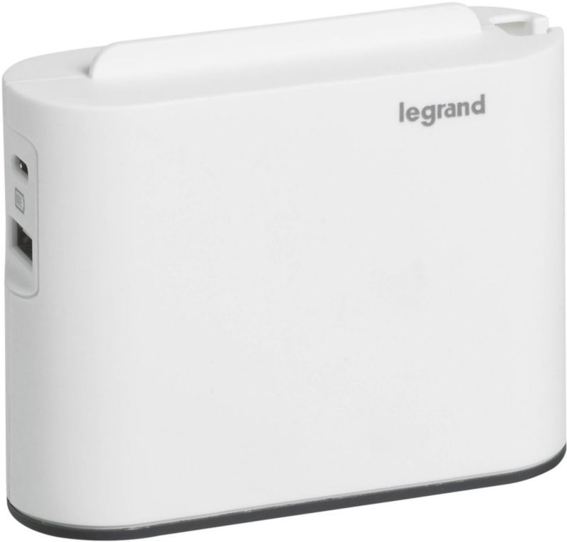 Rozgałęźnik Legrand 2 gniazda z USB AC biało/czarny