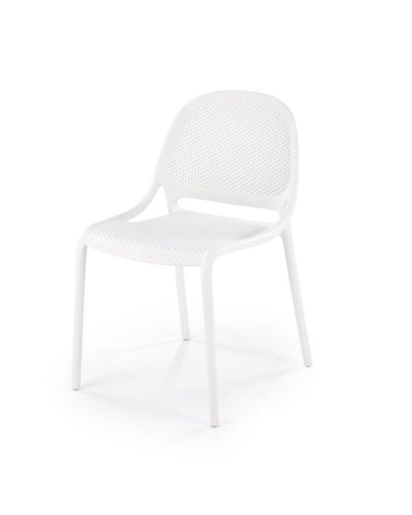 Krzesło Halmar K532 białe z tworzywa PVC 1 szt