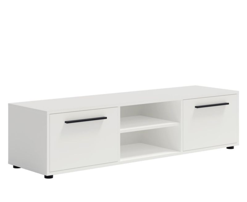 Szafka rtv dwudrzwiowa Bettso Maxivo nowoczesna do salonu biały 1szt.