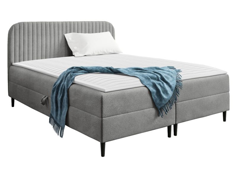 Łóżko kontynentalne MIRJAN 24 Box Best 1 120x200 jasnoszary 1 szt.