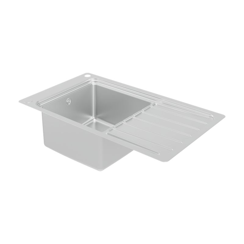 Zlewozmywak stalowy GoodHome Romesco 1-komorowy z długim ociekaczem