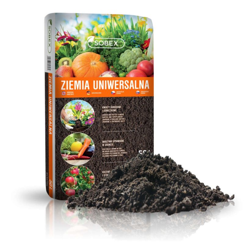 Ziemia ogrodowa uniwersalna 50 L, SOBEX, 1 szt.
