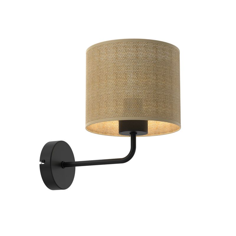 Kinkiet ścienny Luminex Jute czarno-kremowy 1 x E27 x 15W IP20 wym: 24 x 18 x 26 cm - 1 szt.