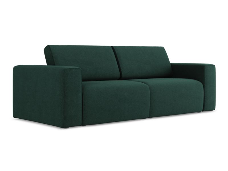 3-osobowa kanapa modułowa LaMiaSofa CASERTA z tkaniny strukturalnej 224x103 cm butelkowa zieleń 1 szt.