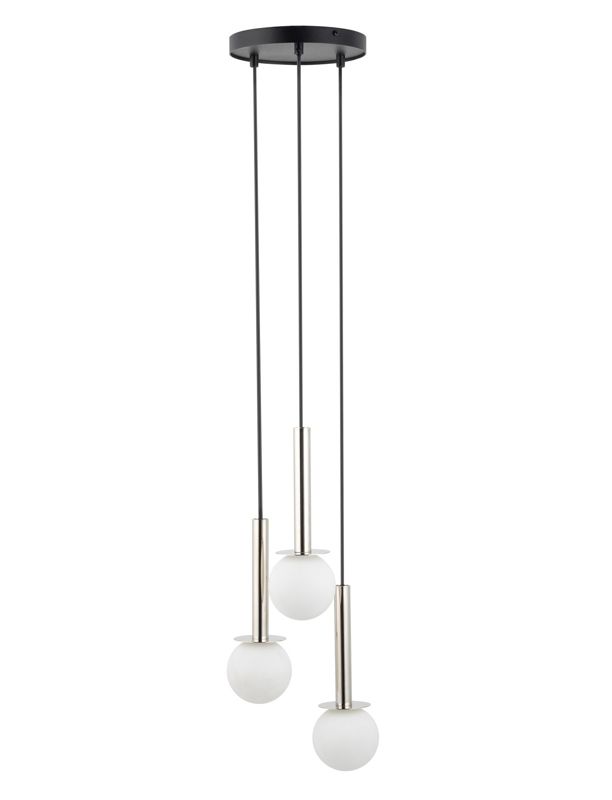 Lampa wisząca Sigma Lighting Daisy 6784 czarno-biała-srebrna minimalistyczna 3xG9 x 1 szt.