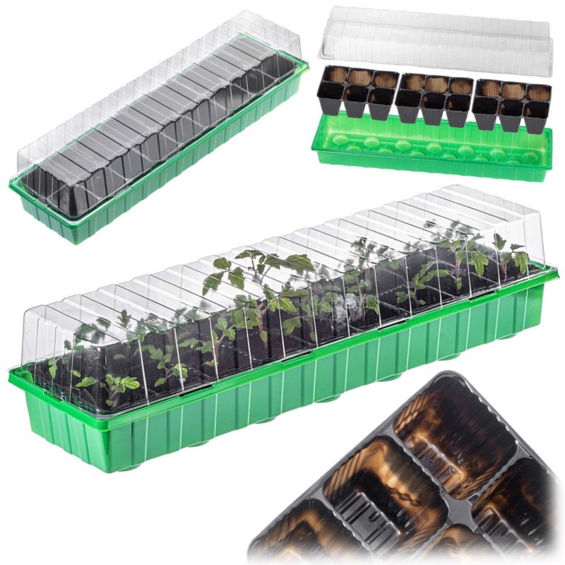 Miniszklarnia KADAX Vesima, 20 komórek 54 x 16 cm, zielona 1szt.