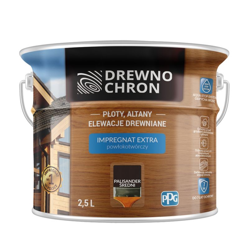 Impregnat Drewnochron Extra Powłokotwórczy palisander średni 2,5 l