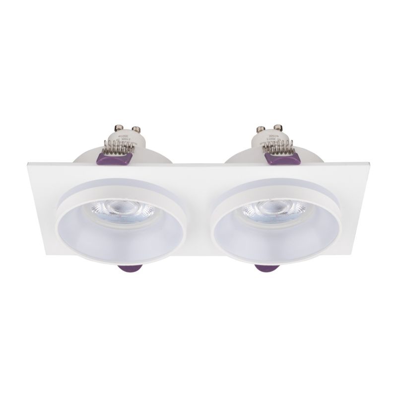 Spot podtynkowy TK-Lighting Jet biały kwadratowy podwójny Eye 2Xgu10 - 1szt.