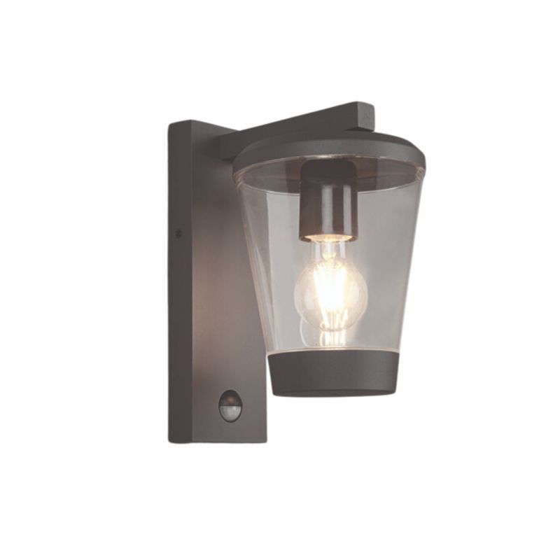 Kinkiet zewnętrzny z czujnikiem Trio Cavado antracyt 1 x E27 x 40W IP44 wym: 28 x 16 x 16 cm - 1 szt.