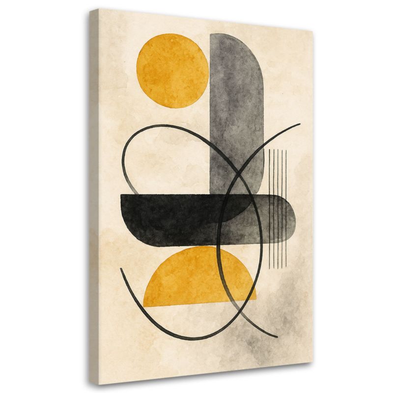 Obraz na płótnie Feeby Geometria Abstrakcja Beżowy Minimalizm 70x100cm 1szt