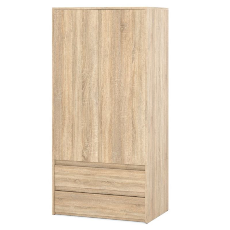 Szafa Hurtownia-Mebli Szuflady 2 Hugo 90cm Dąb Sonoma Dąb Sonoma 90x50x180 cm 1szt.