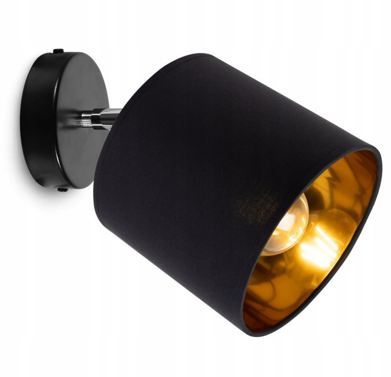 Lampa sufitowa wisząca kinkiet Light Home LH Gama 1x E27 60W czarny/złoty 1szt.