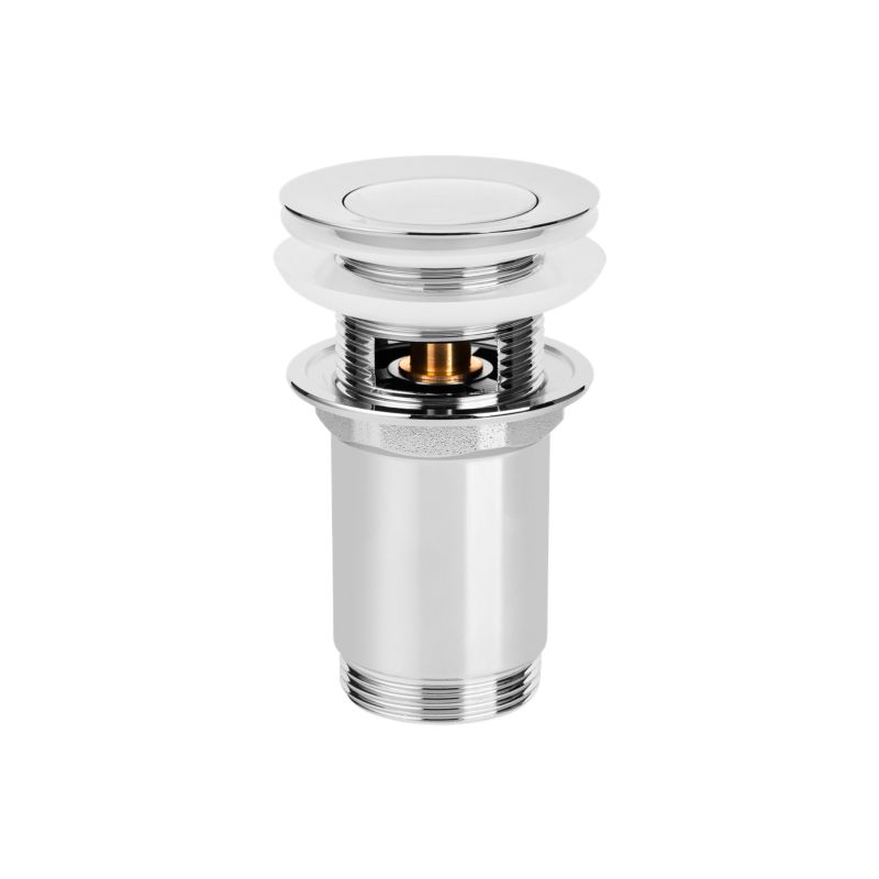 Korek click-clack Invena, mosiężny, z przelewem, mały grzybek chrom 1 szt.