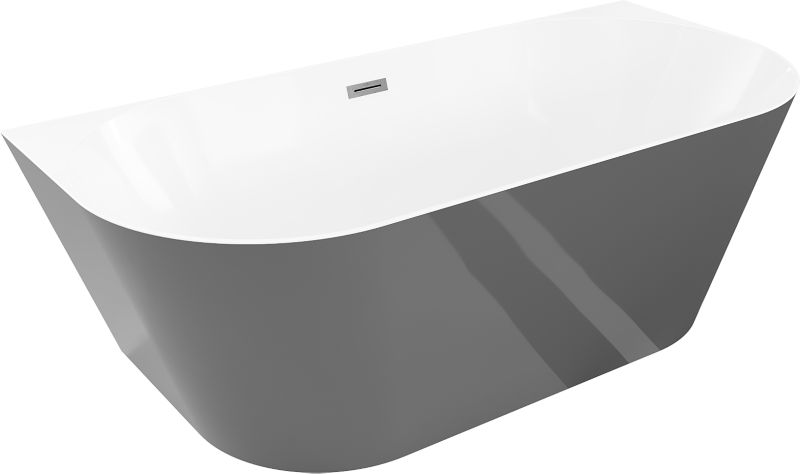 Wanna przyścienna Mexen Oval Slim biały/szary 170x80 cm .- 52661708062-66 1 szt.