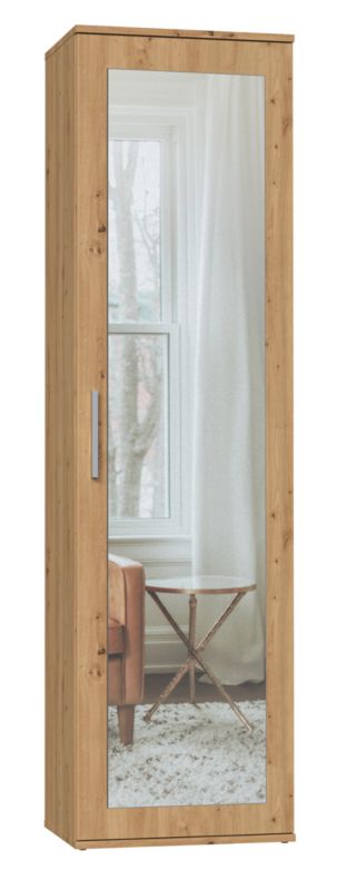 Szafa Topeshop Duo Lustro Dąb Artisan - Nowoczesny Design 35x50x180 cm 1 szt.