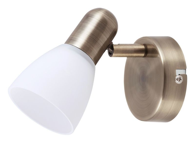 Kinkiet ścienny Rabalux Soma brązowo-biały 1 x E14 x 40W IP20 wym: 12 x 8 x 17 cm - 1 szt.