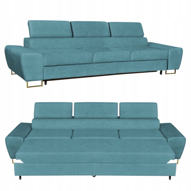 Sofa kanapa do salonu rozkładana Family Meble Bosso niebieski 1szt