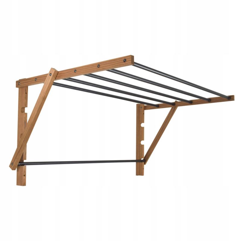 Suszarka na pranie ścienna Rodeno 105 cm drewniana eko stalowe pręty 1 szt.