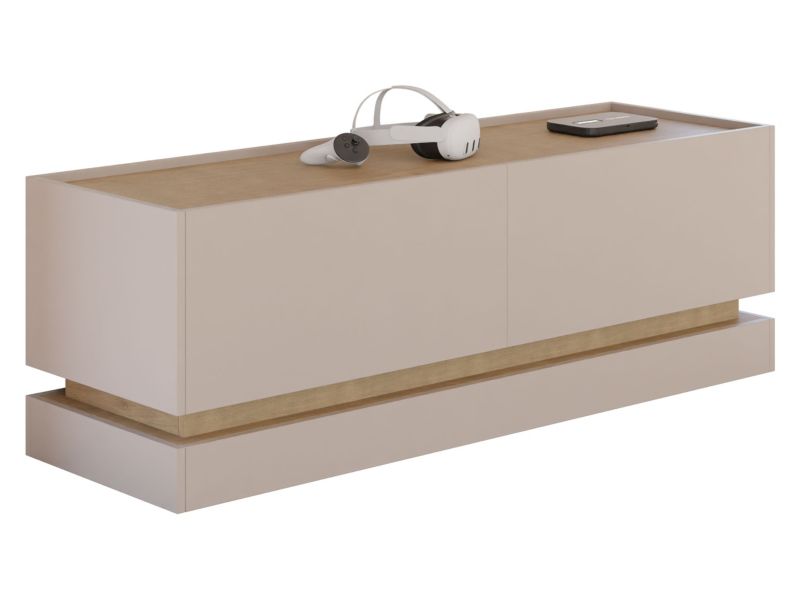 Szafka RTV MIRJAN 24 Zarpant 150 2K dąb cremona + piasek pustyni 1 szt.