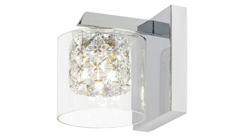 Kinkiet ścienny Rabalux Duchess chromowany przezroczysty szkło kryształowe 1 x G9 x IP20 wym: 15 x 12 x 16,5 cm - 1 szt.