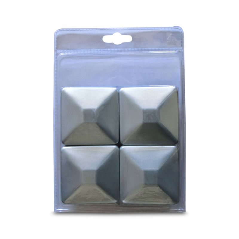 Zestaw kapturków Blooma metalowy 7,1 x 7,1 cm ocynk 4 szt.