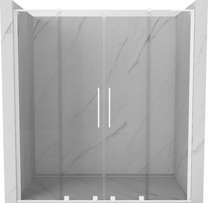 Drzwi prysznicowe przesuwne Mexen Velar L białe 200x200 cm 1 szt.