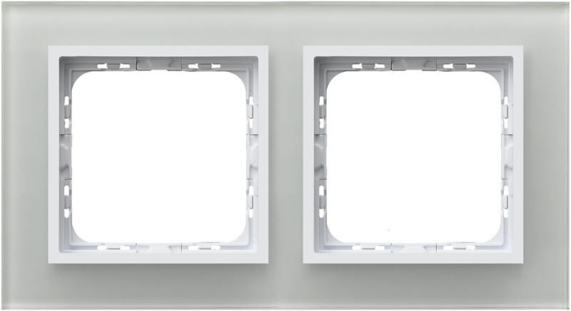 Ramka podwójna Ospel As szkło białe