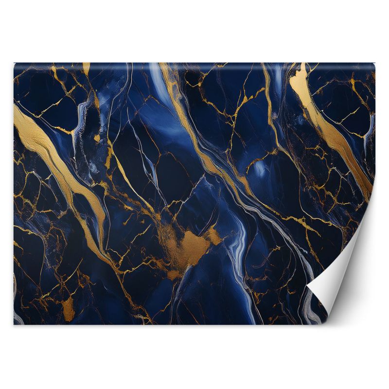 Fototapeta Feeby Niebieski Marmur ze Złotem Lofty 200x140 1 szt