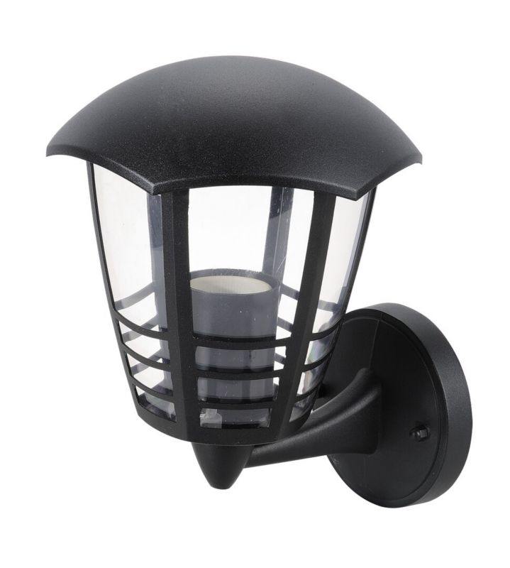Kinkiet ścienny zewnętrzny Rabalux Marseille czarno-przezroczysty 1 x E27 x IP44 wym: 23 x 17 x 19,3 cm - 1 szt.