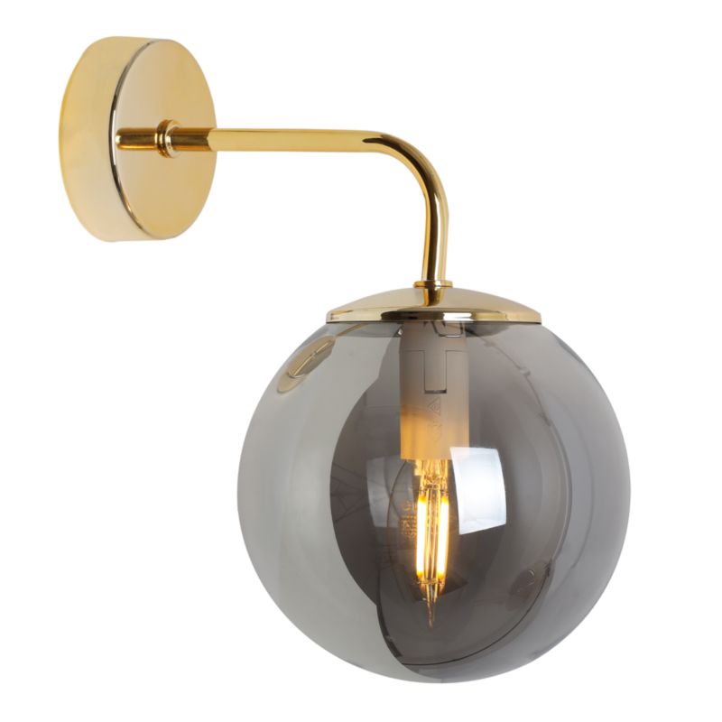 Lampa ścienna kinkiet Light Home LH Siena 1x E14 40W złoty klosz grafit 1szt.