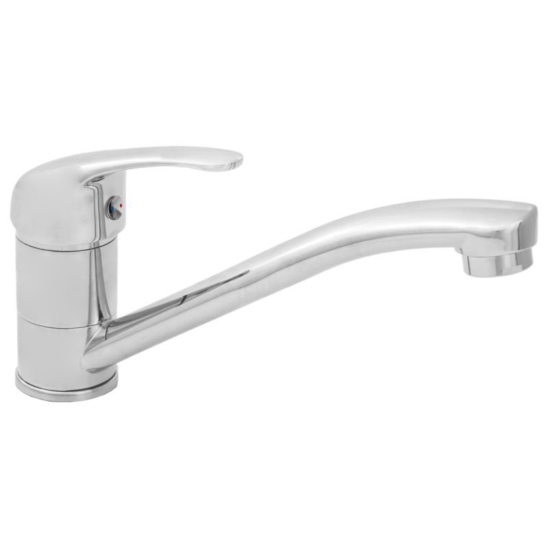 Bateria kuchenna zlewozmywakowa Invena Mitris niska z obrotową wylewką srebrny 1 szt.