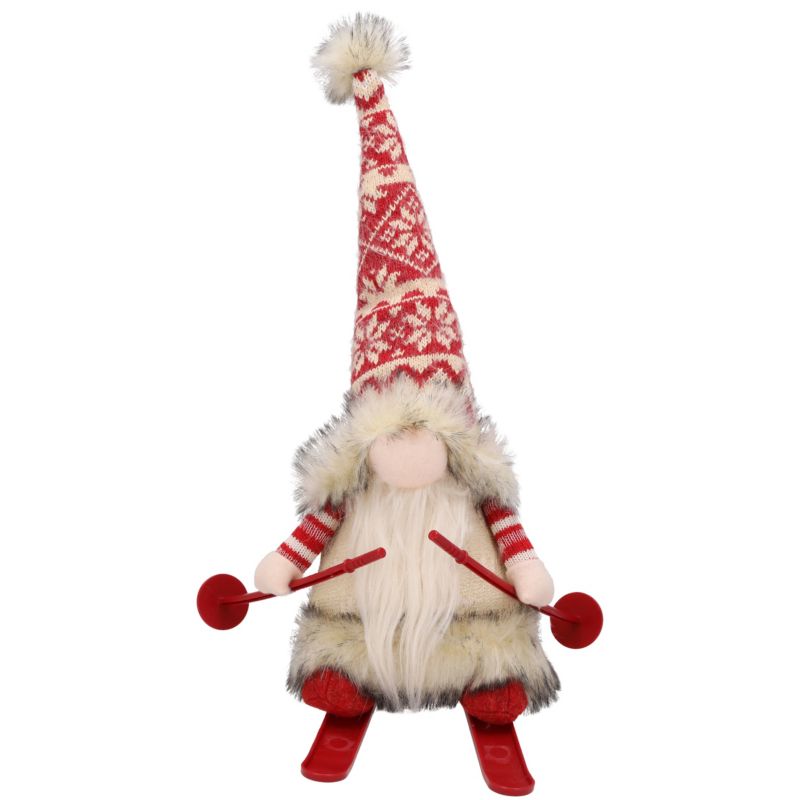 Skrzat świąteczny JUMI na sankach ozdoba na święta krasnal świecący 1 szt.