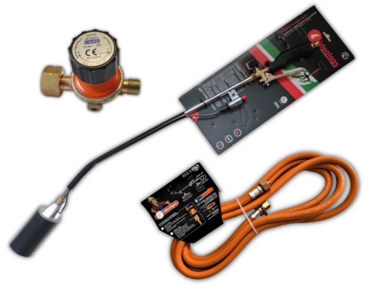 Palnik dekarski do papy 80kW IDEALGAS z piezo zapalaczem + reduktor + wąż - 1 szt